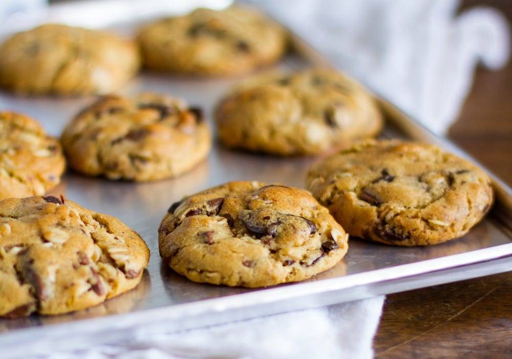 Peanut Butter Oatmeal Chocolate Chip Cookies