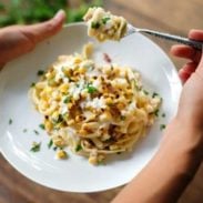 healthy chiportle sweet corn fettuccine