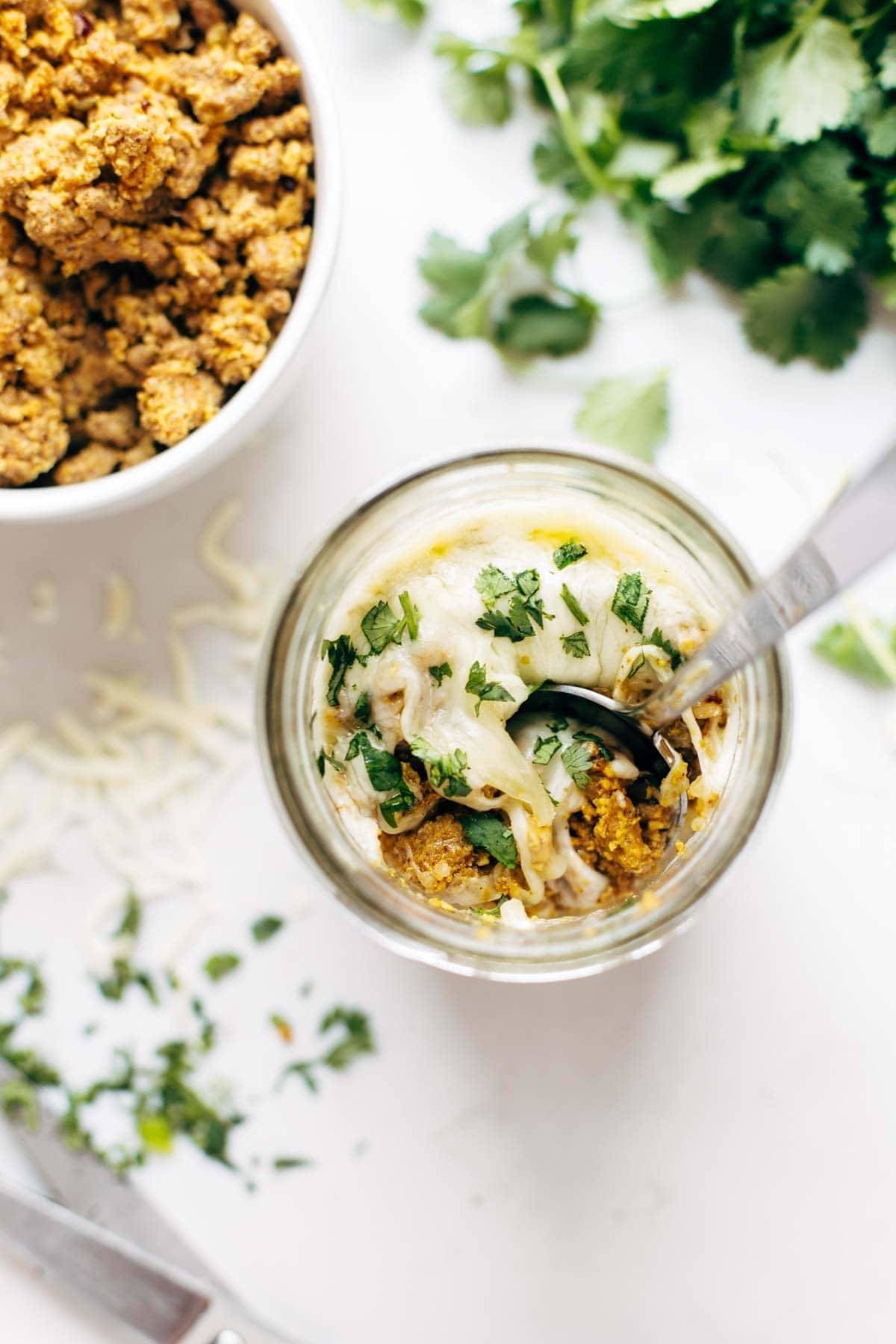 Southwest Turkey Breakfast Stacks in a jar.